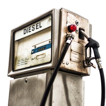Vintage diesel gasoline petrol station pump